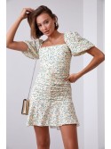 Lemon mermaid draping mini dress 110585 - Online store - Boutique